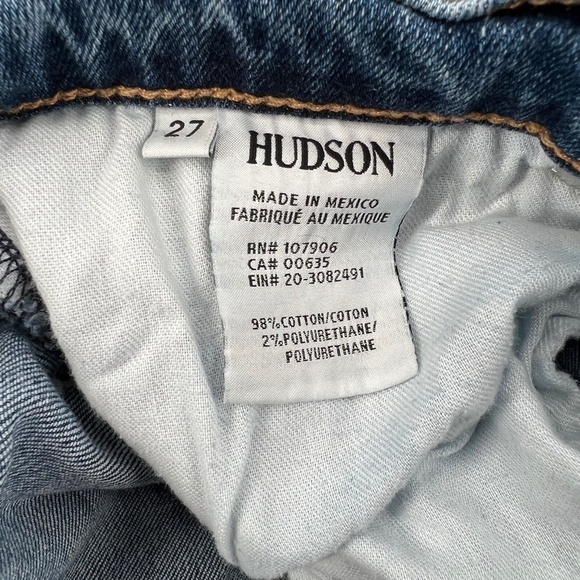 Hudson Tally Deep Cuff Crop Skinny Rough Hem Jeans Size 27 Women’s - Picture 2 of 6